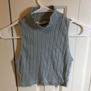 Knit halter crop top